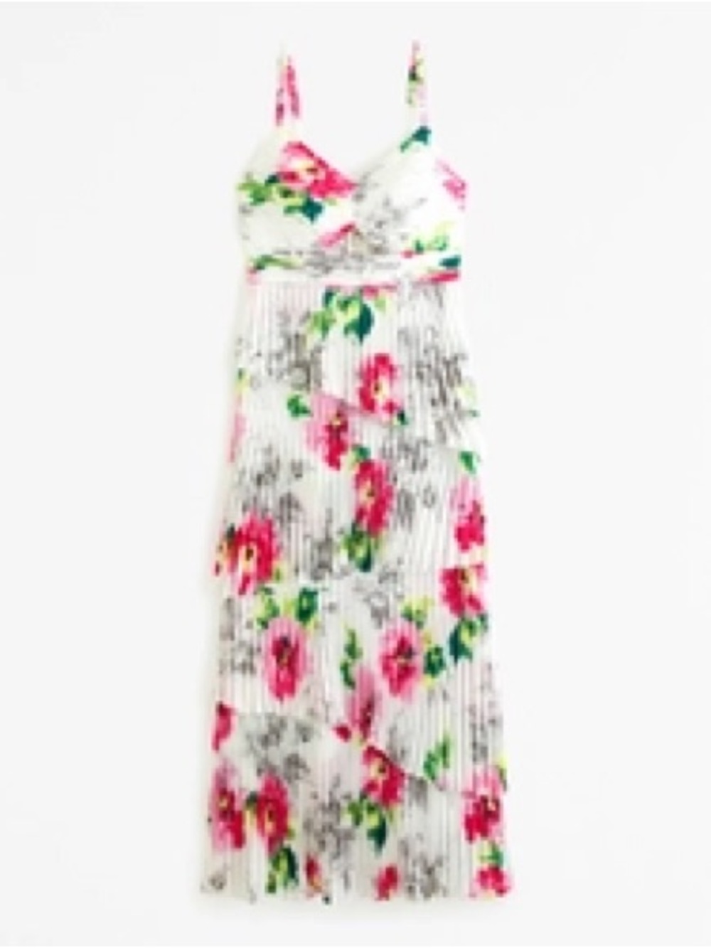 A&F Giselle Pleated Tiered Maxi Dress